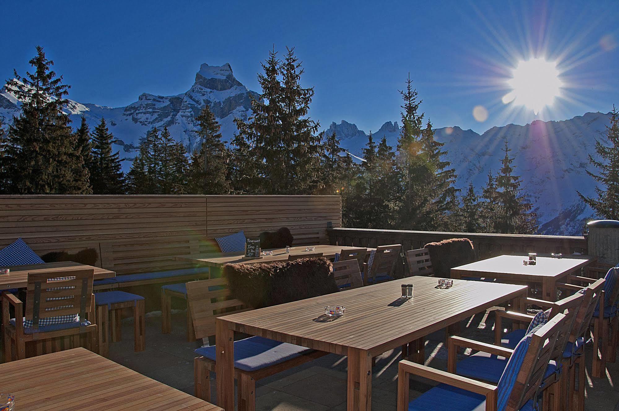 Berglodge Restaurant Ristis Engelberg Esterno foto